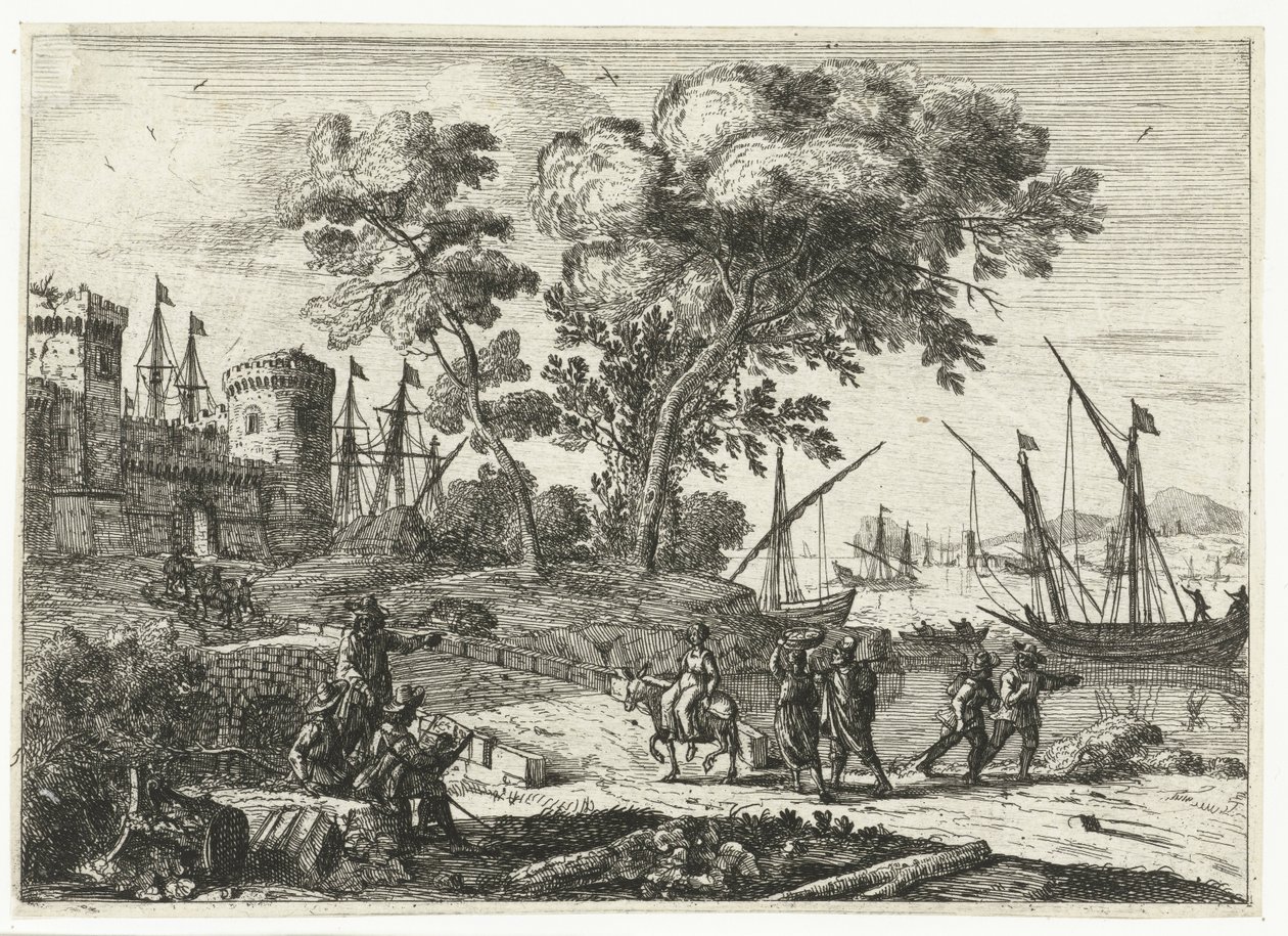 Umělec při práci v krajině od Claude Lorrain