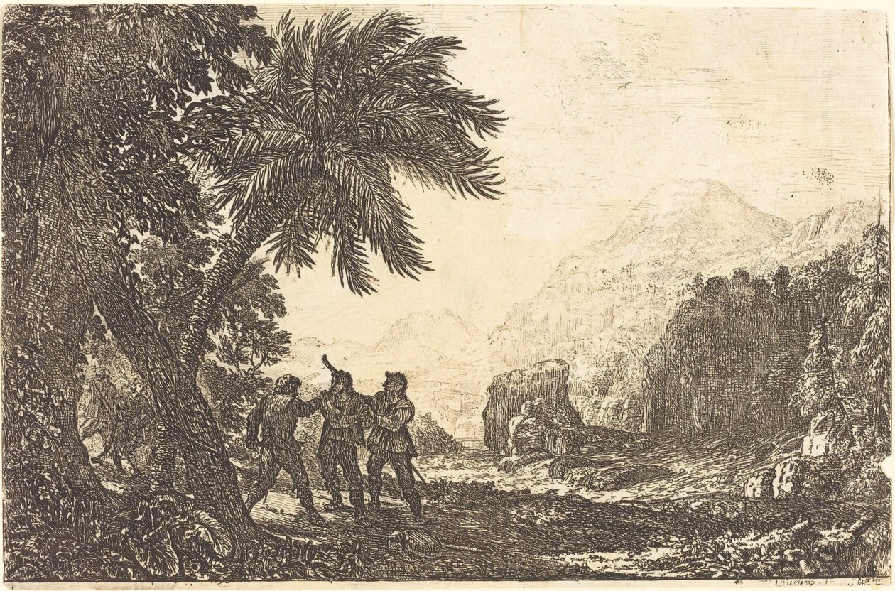 Krajina s lupiči (Scène de brigands) od Claude Lorrain