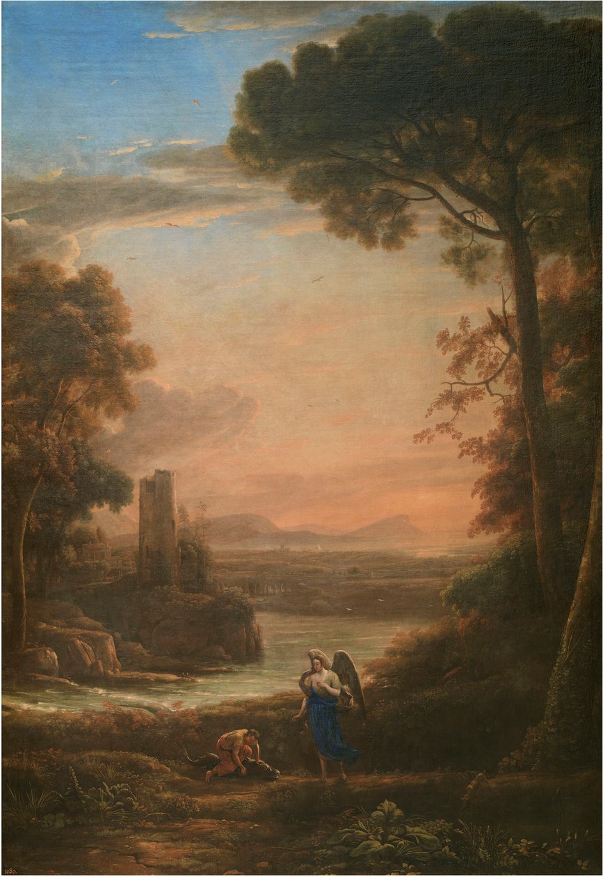 Krajina s Tobiášem a andělem, 1639-1640. od Claude Lorrain