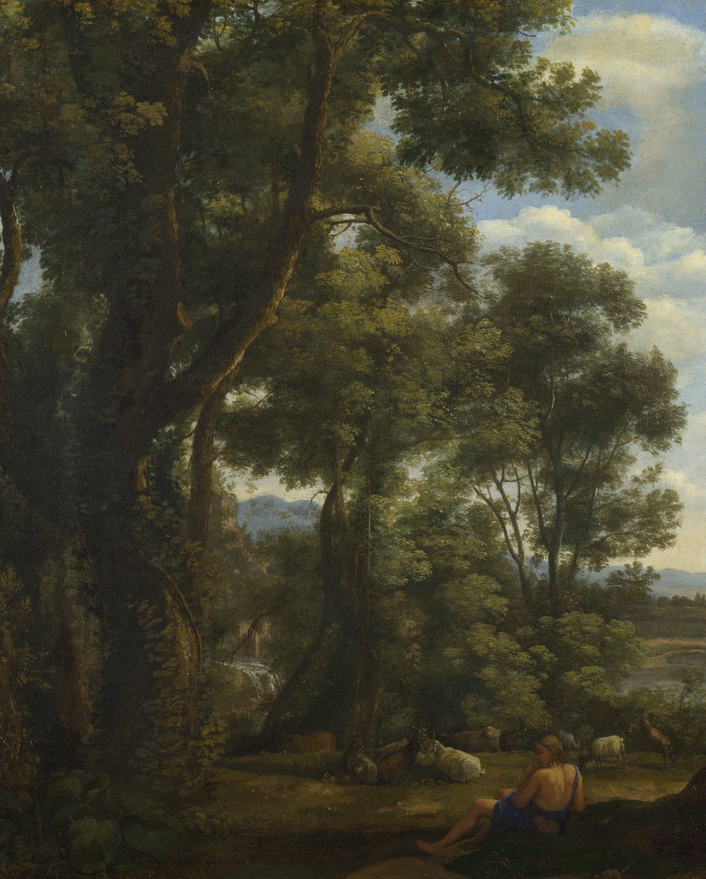 Krajina s pasáčkem koz a kozami  od Claude Lorrain
