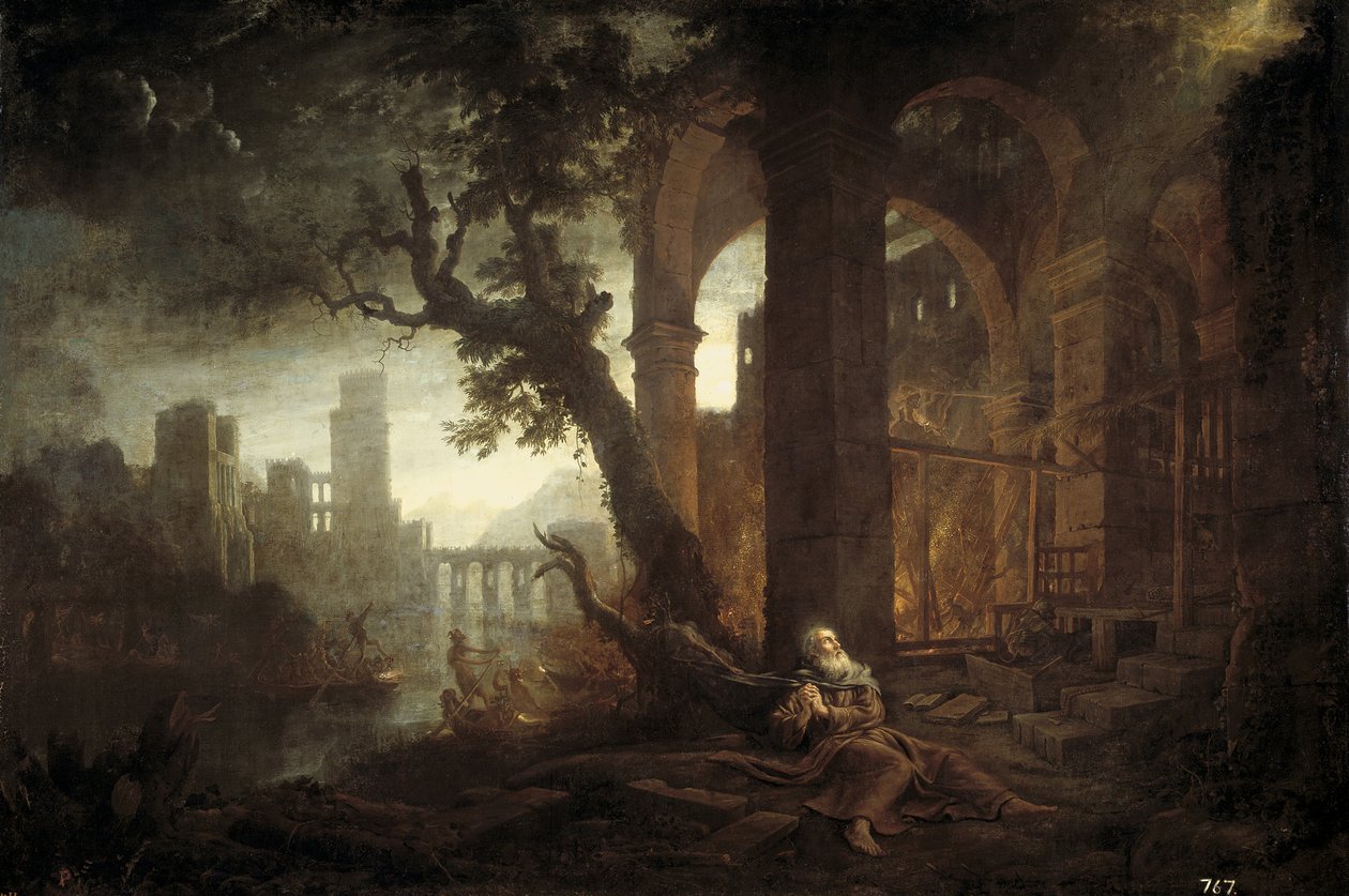 Krajina s pokušením svatého Antonína od Claude Lorrain