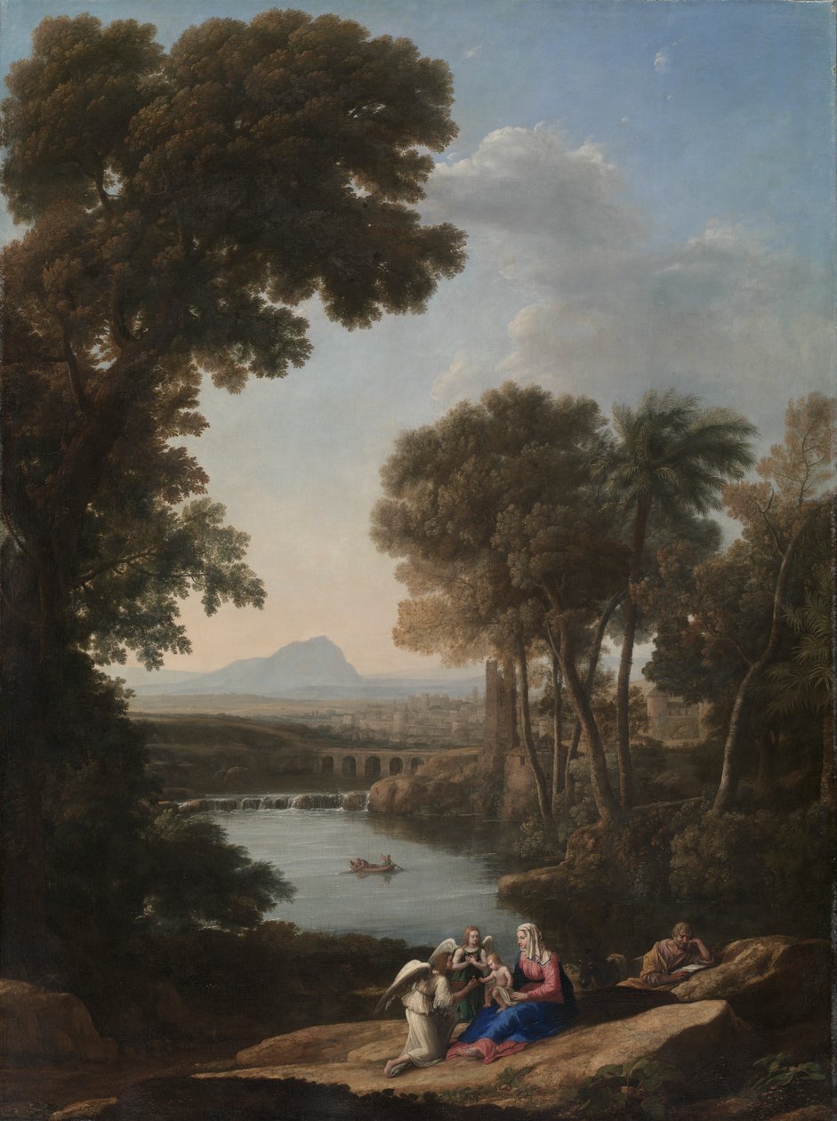 Odpočinek na útěku do Egypta od Claude Lorrain