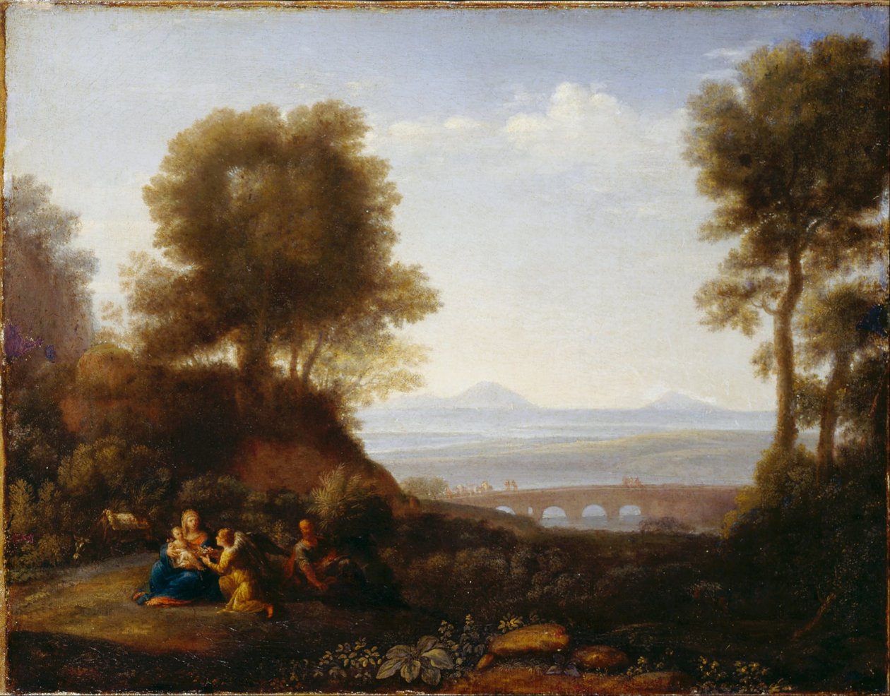 Odpočívejte na útěku do Egypta od Claude Lorrain