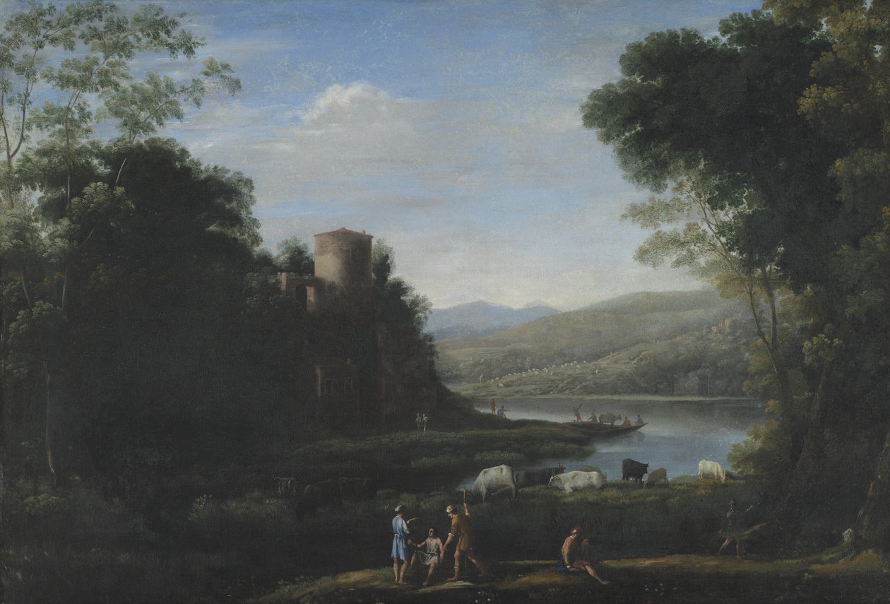 Říční krajina s pastevci od Claude Lorrain