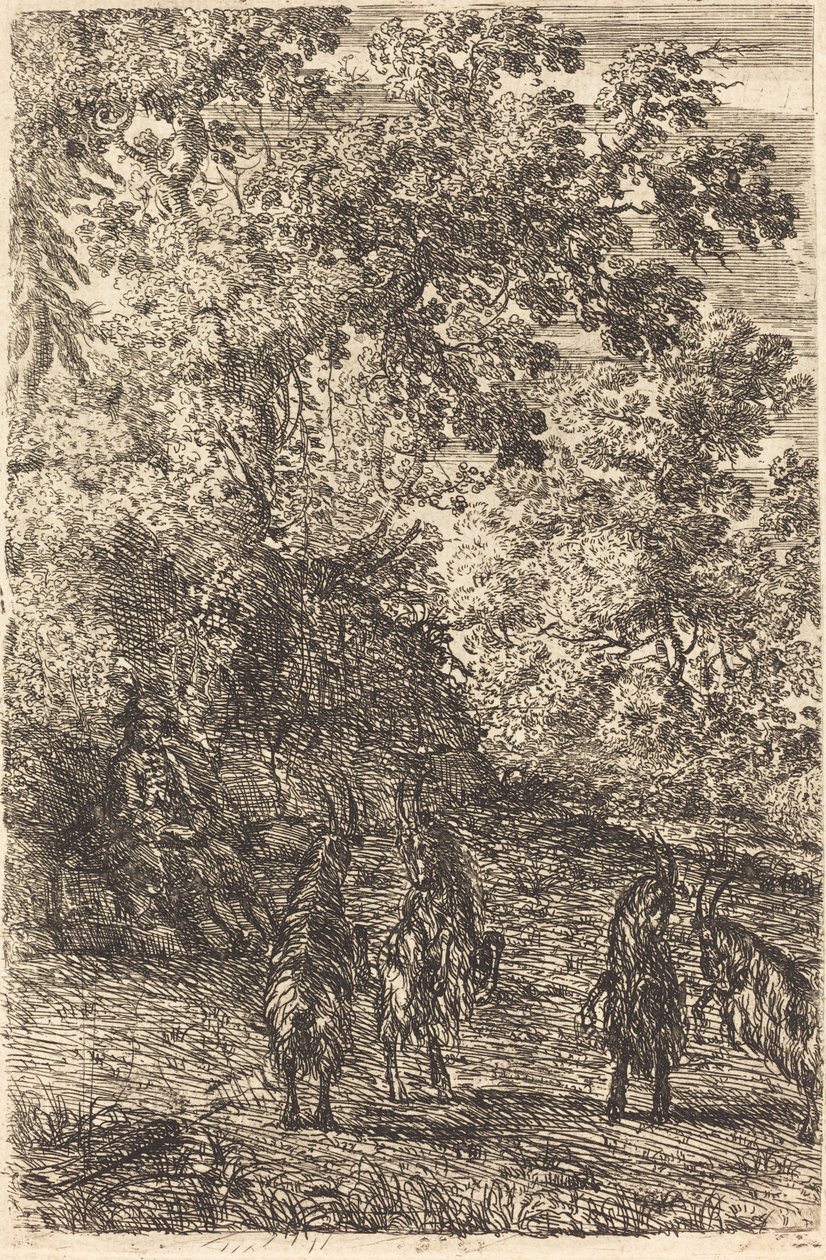 Pastýř se čtyřmi kozami (Les quatre chèvres) od Claude Lorrain