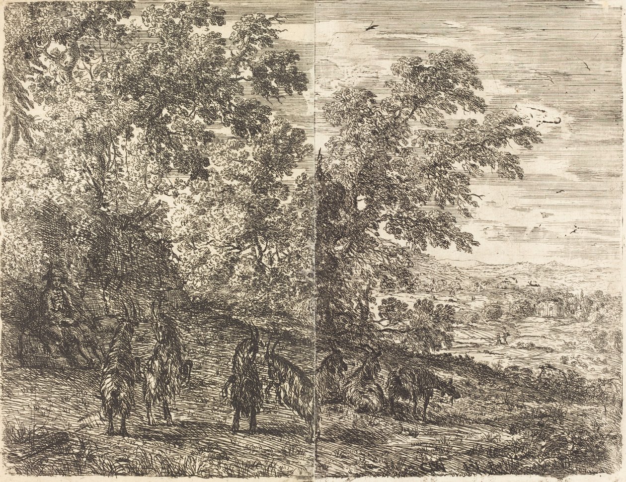 Pastýř s kozami (Les chèvres) od Claude Lorrain