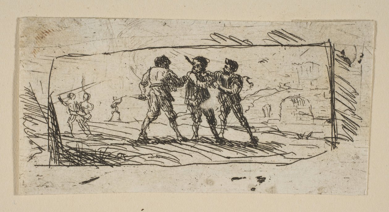 Studie s bandity Dolní sekce, ca. 1633. od Claude Lorrain