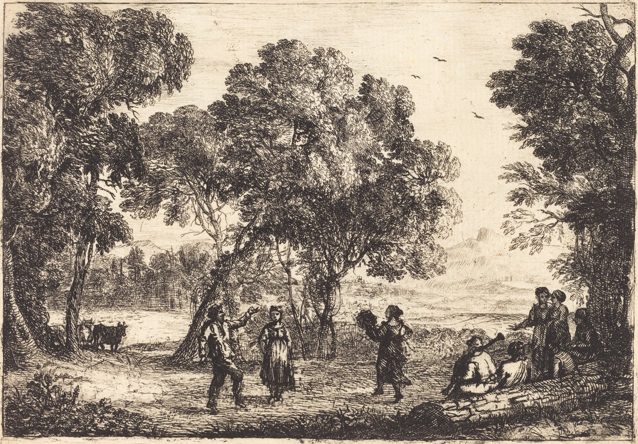 Country Dance (malý talíř) od Claude Lorrain