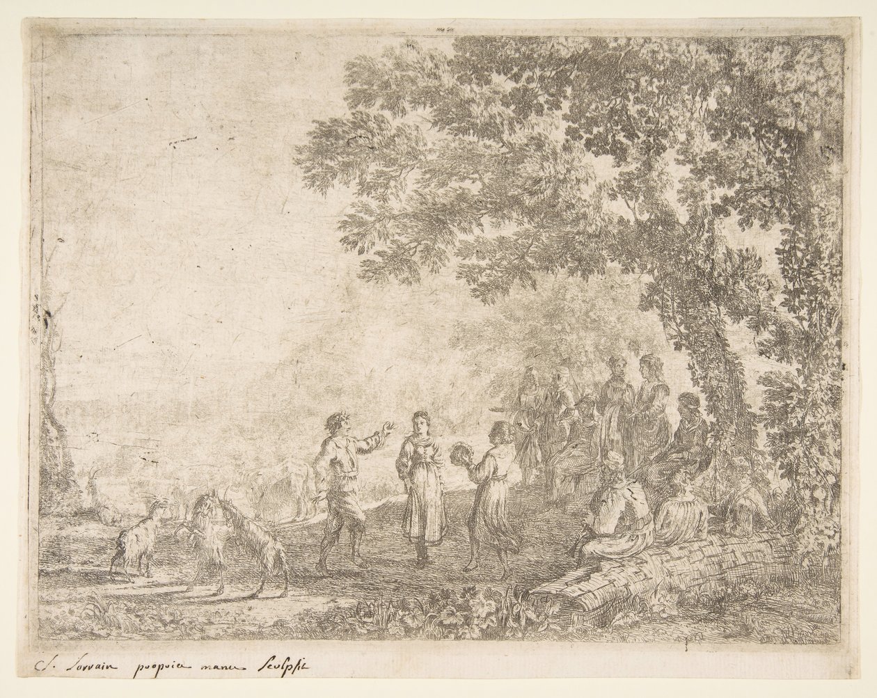 Velký talíř pro country tanec, ca. 1637. od Claude Lorrain