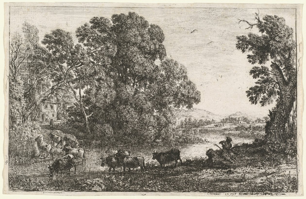 Pastýř (Le bouvier) od Claude Lorrain