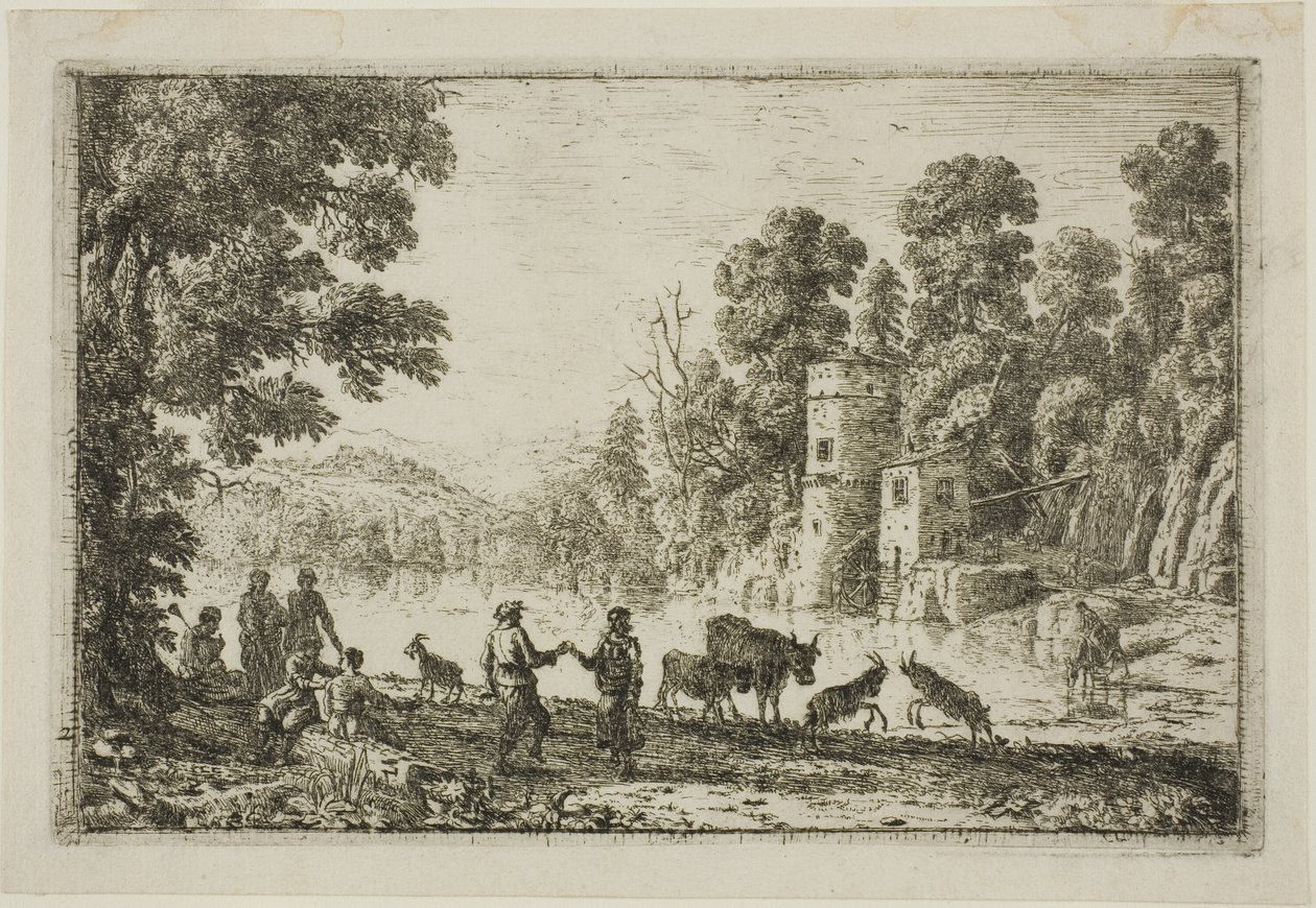 Tanec na břehu řeky od Claude Lorrain