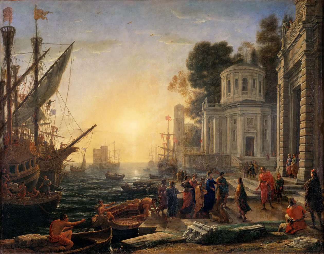 Vylodění Kleopatry v Tarsu od Claude Lorrain