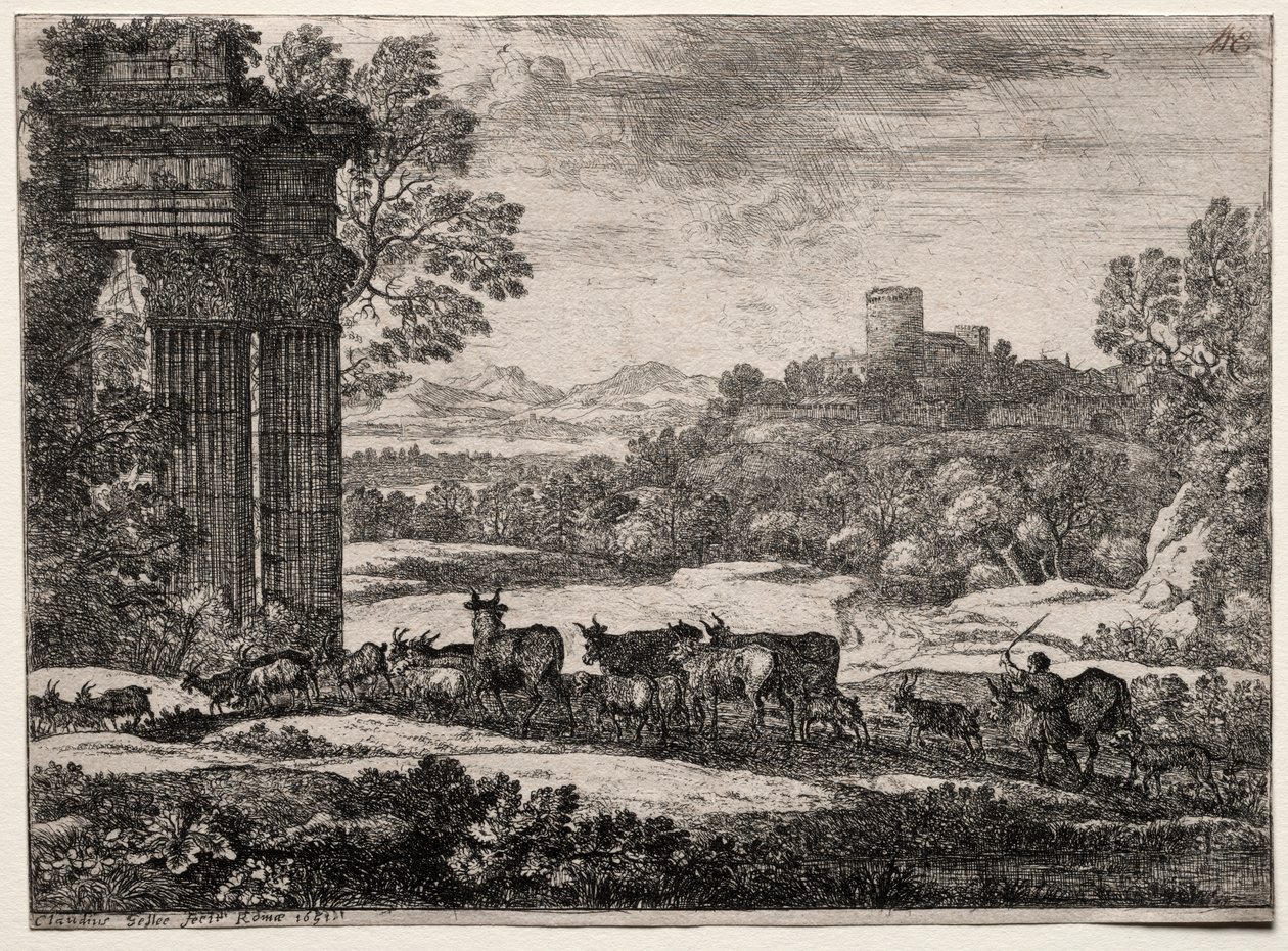 Stádo se vrací v bouřlivém počasí od Claude Lorrain