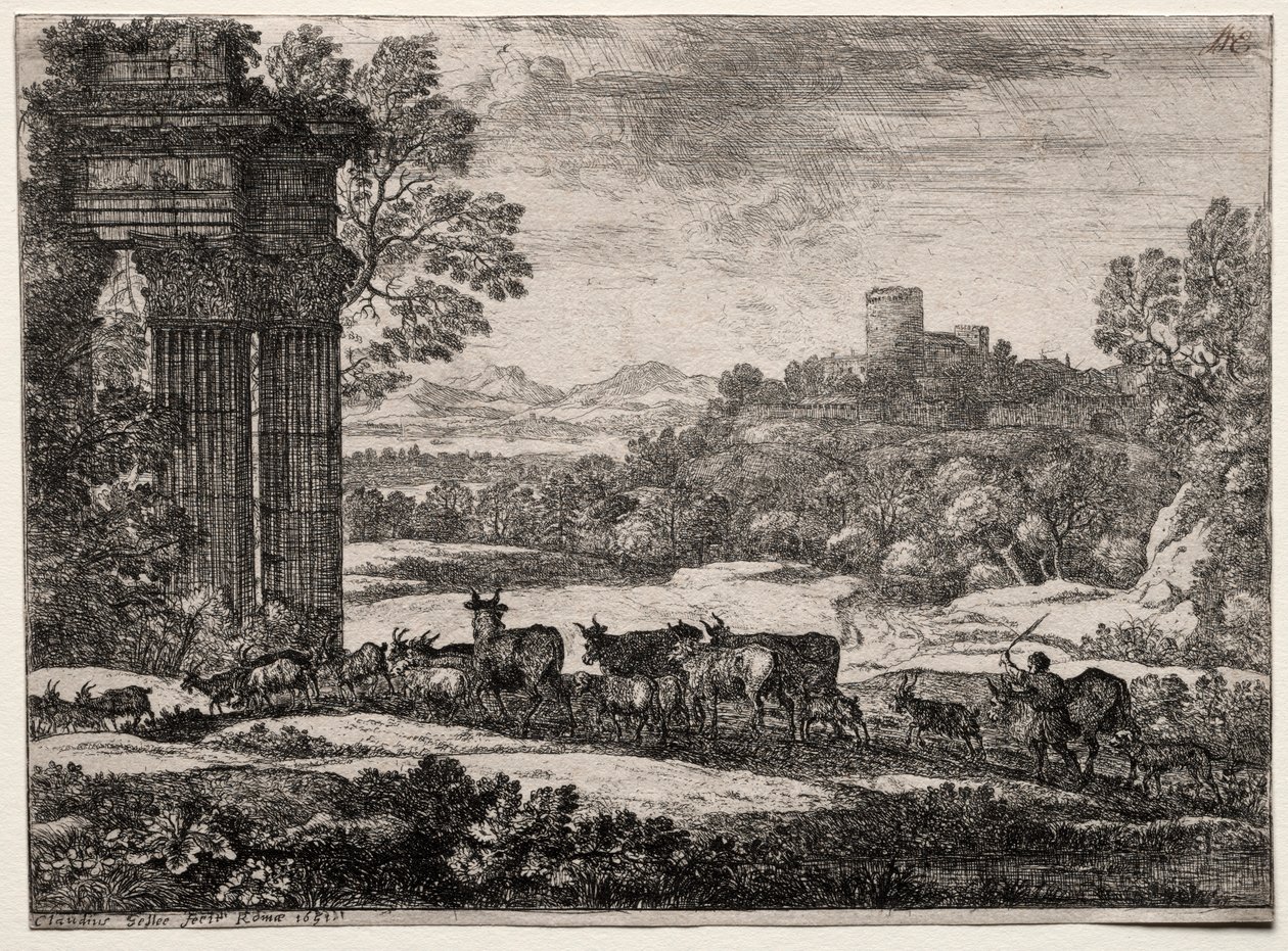 Stádo se vrací v bouřlivém počasí, 1651. od Claude Lorrain