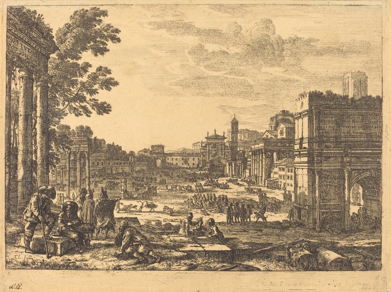 Forum Romanum (Le Campo Vaccino) od Claude Lorrain
