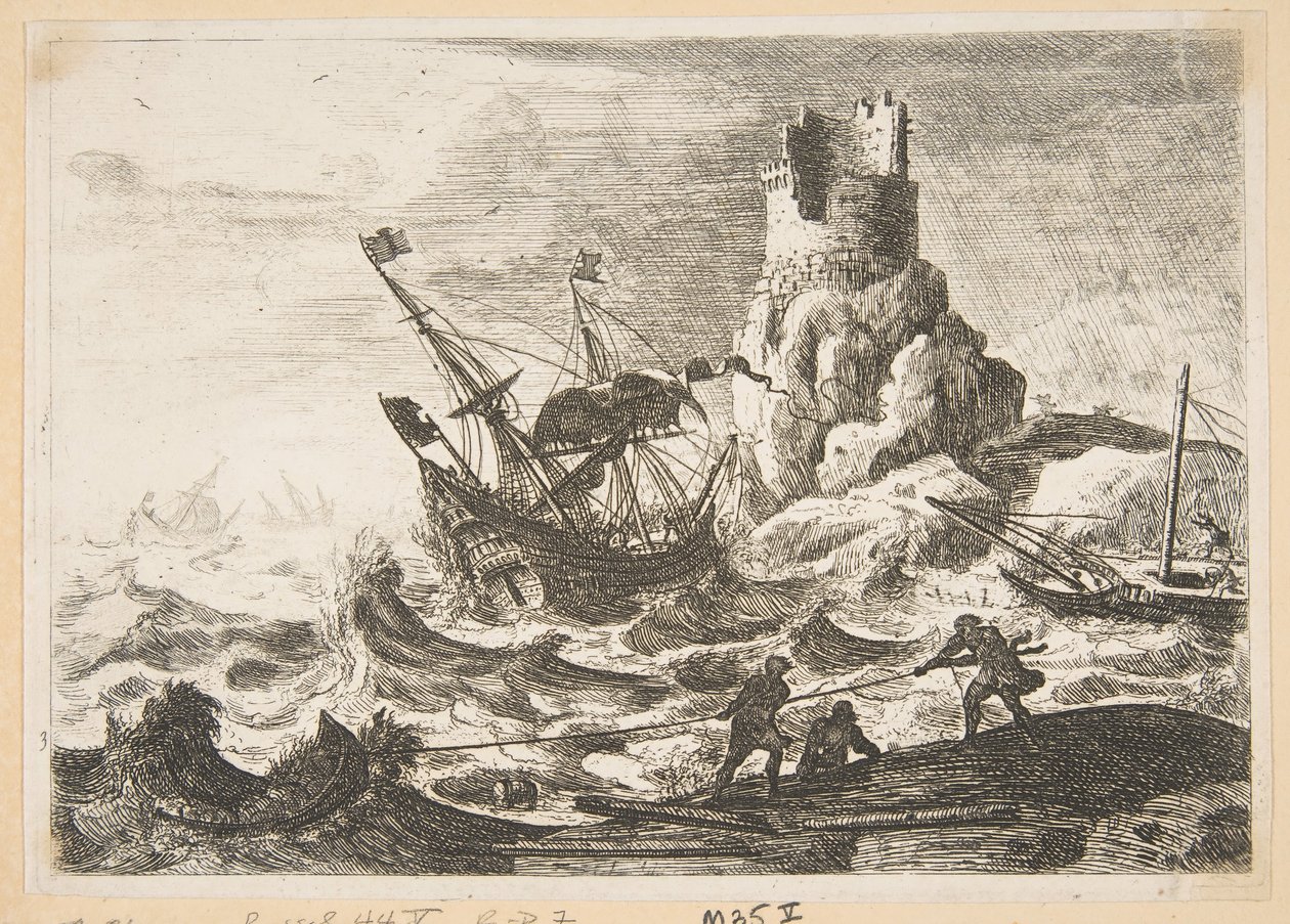 Vrak lodi, ca. 1638-41. od Claude Lorrain