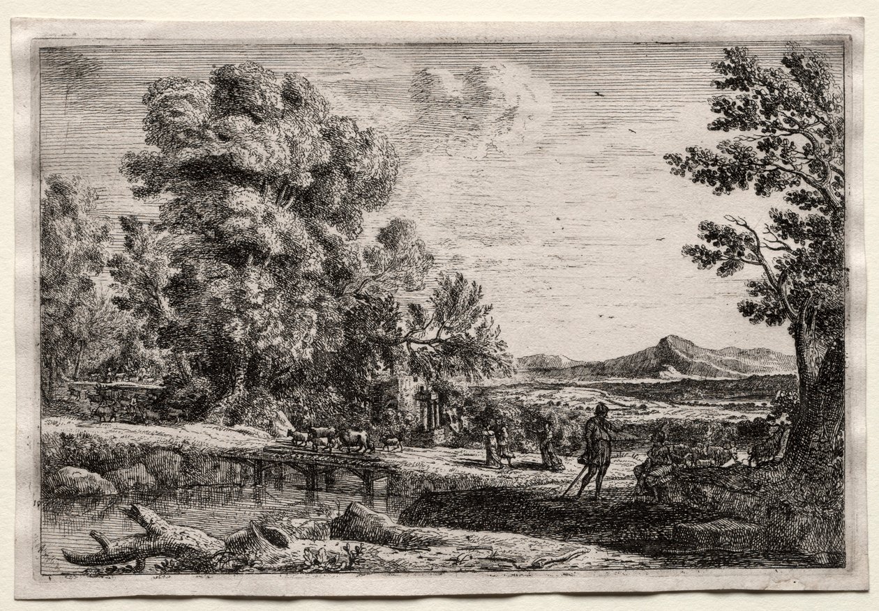 Dřevěný most. od Claude Lorrain