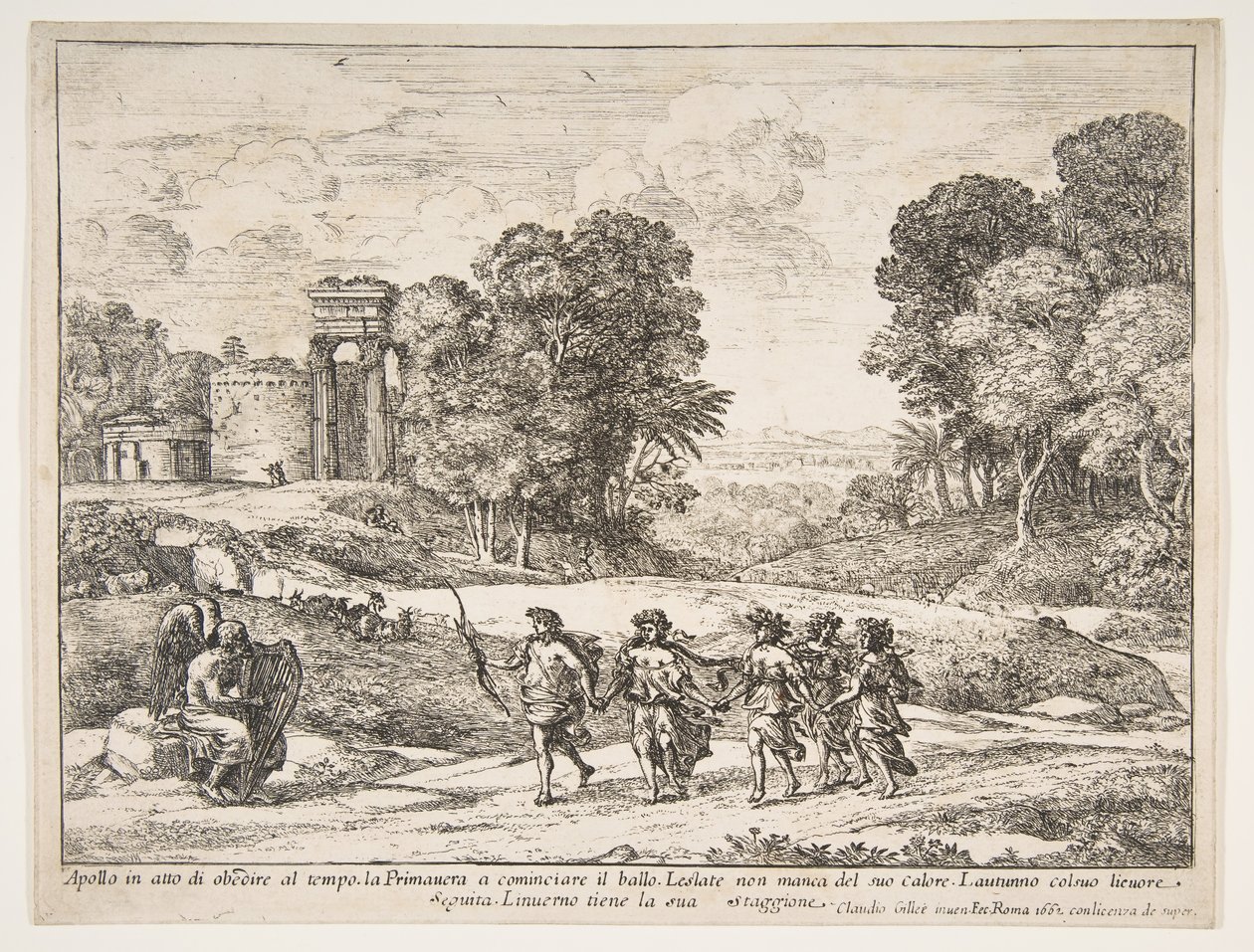 Čas, Apollo a roční období, 1662. od Claude Lorrain