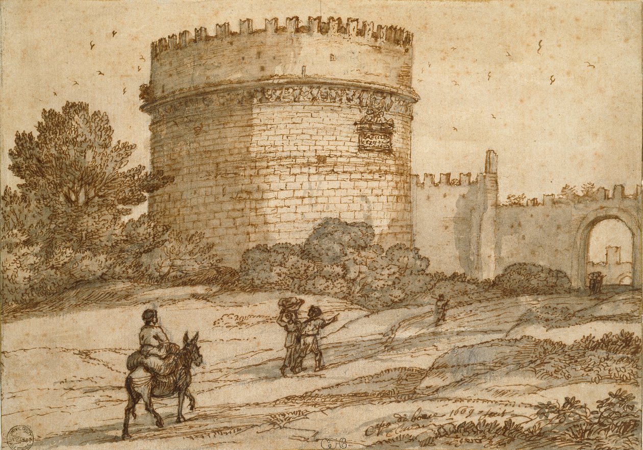 Hrob Cecilia Metella, 1669 od Claude Lorrain