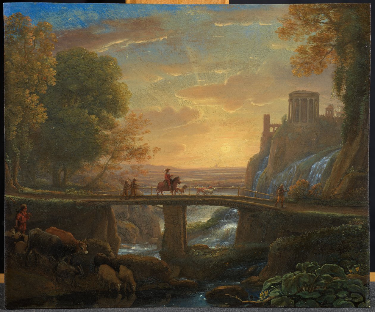 Krajina s imaginárním výhledem na Tivoli, 1642 (olej na mědi) od Claude Lorrain