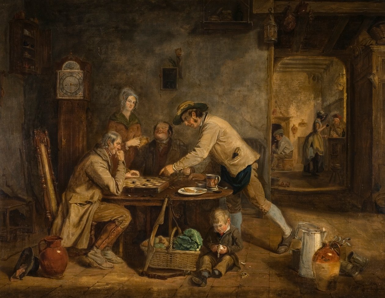 Hráči draftu, 1844 od Claude Lorraine R.W Nursey
