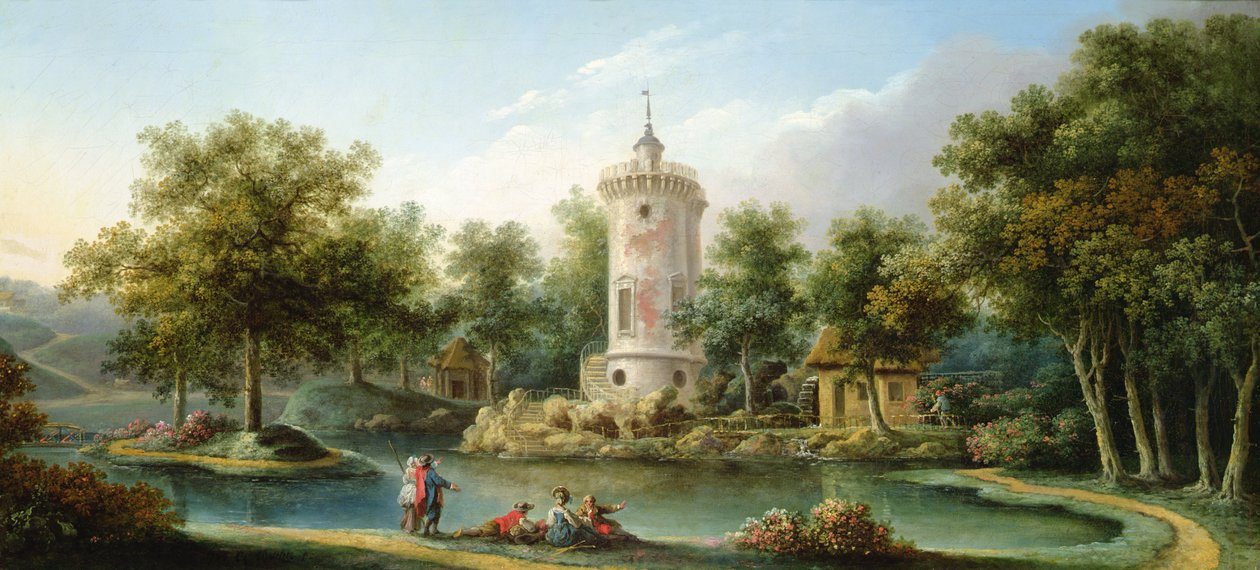 Tour de Marlborough v Jardin des Mesdames, Bellevue od Claude Louis Chatelet