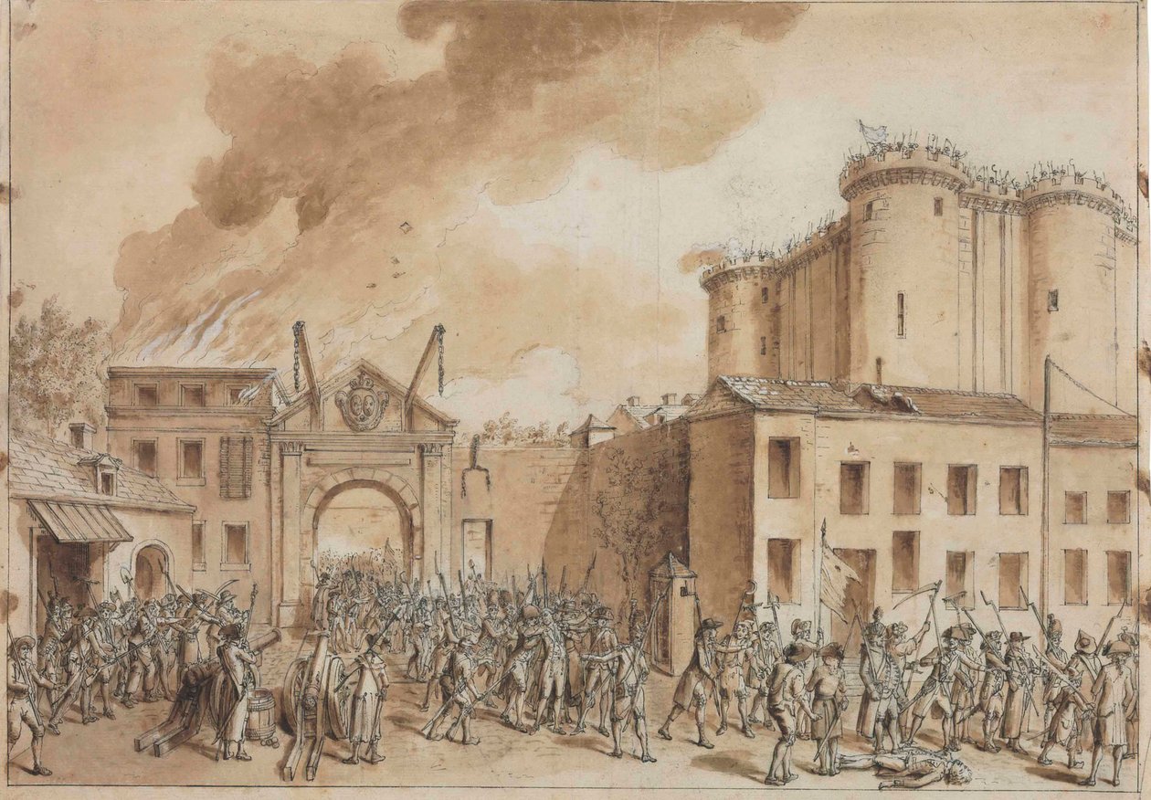 Útok na Bastille dne 14. července 1789. od Claude Louis Desrais