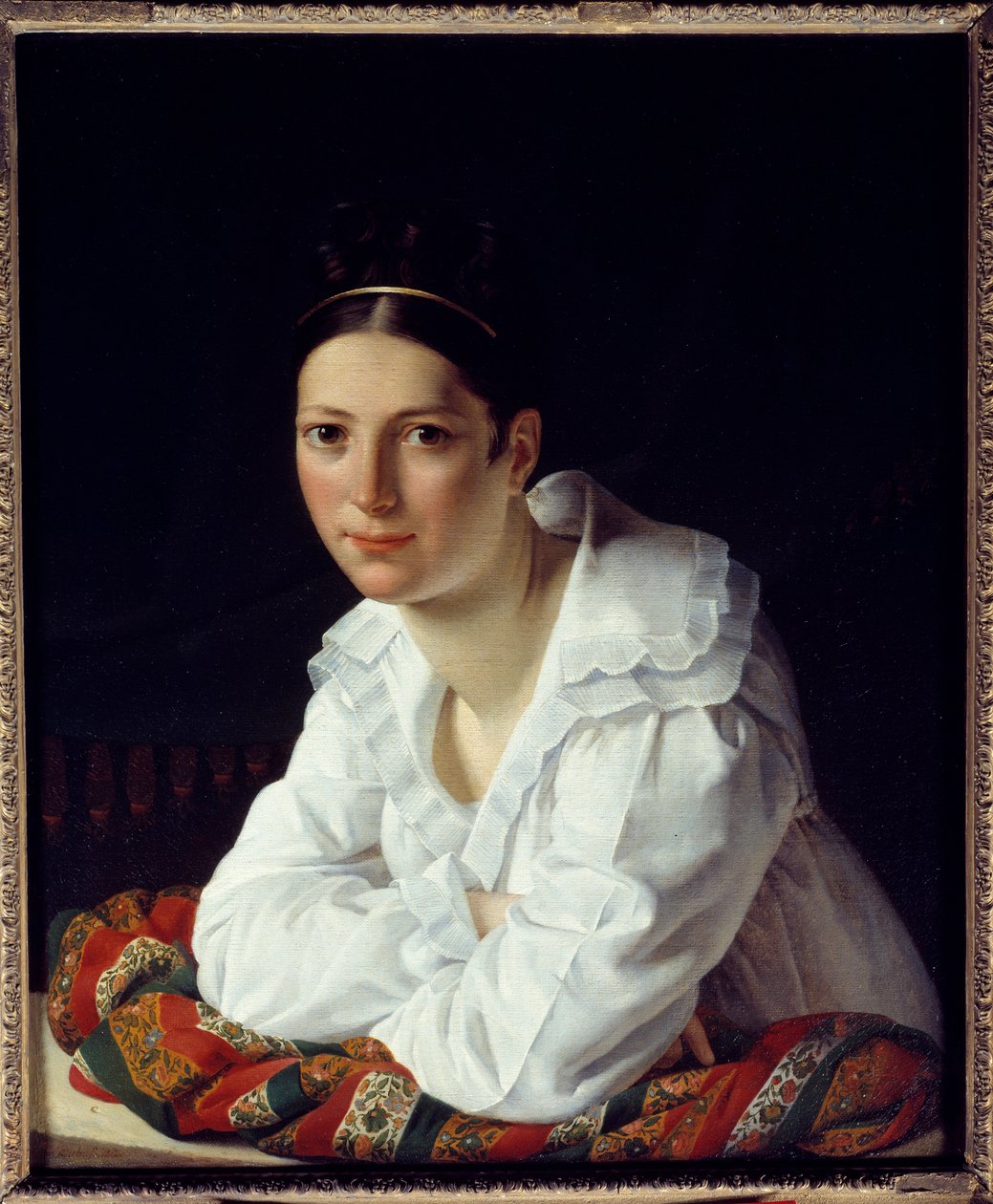 Portrét Madame Claude Marie Dubufe (1793-1837), manželky malíře. Obraz Claude Marie Dubufe (1790-1864) od Claude Marie Dubufe