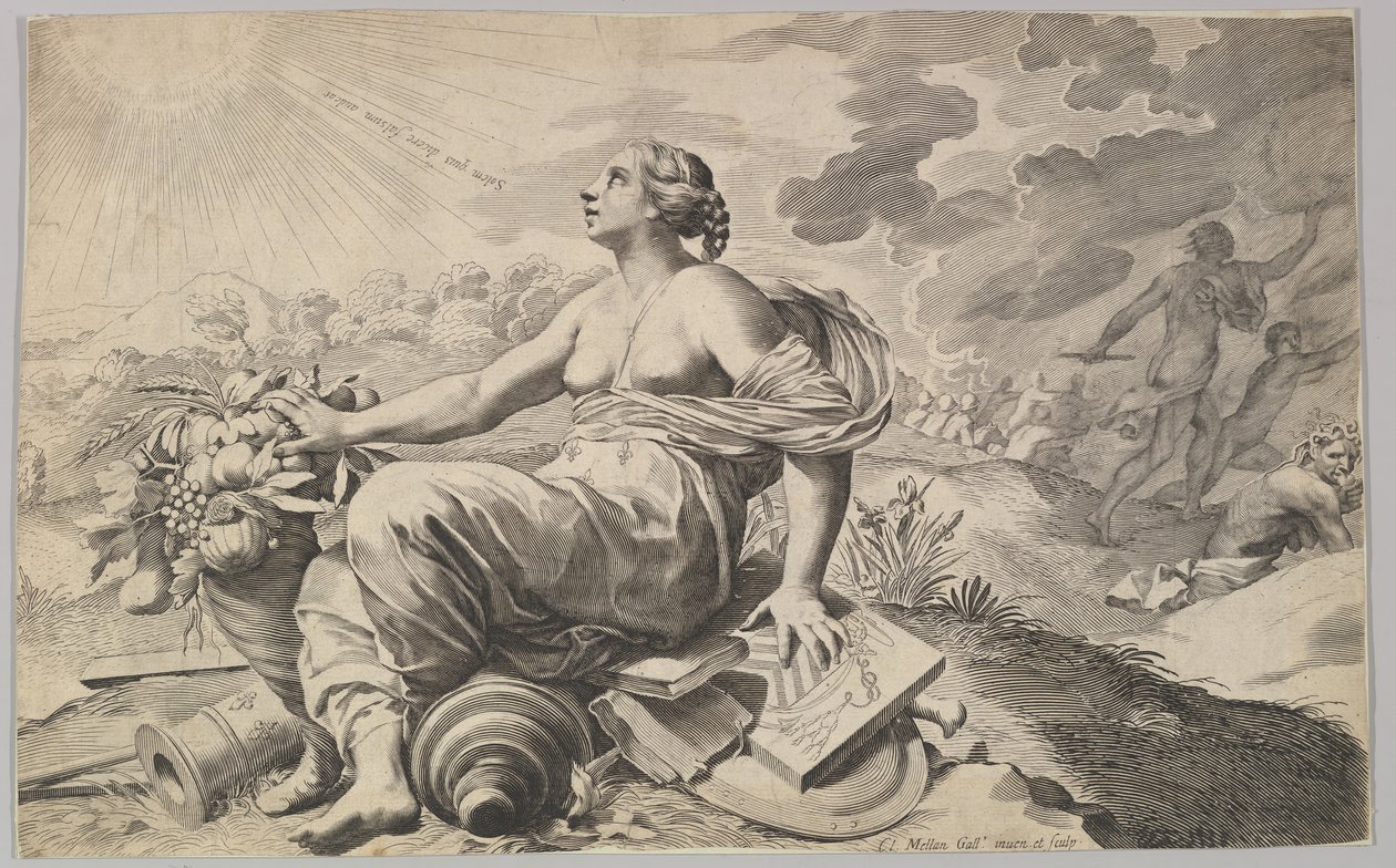 Alegorie Francie s pažemi Richelieu Allégorie sur la Paix. od Claude Mellan