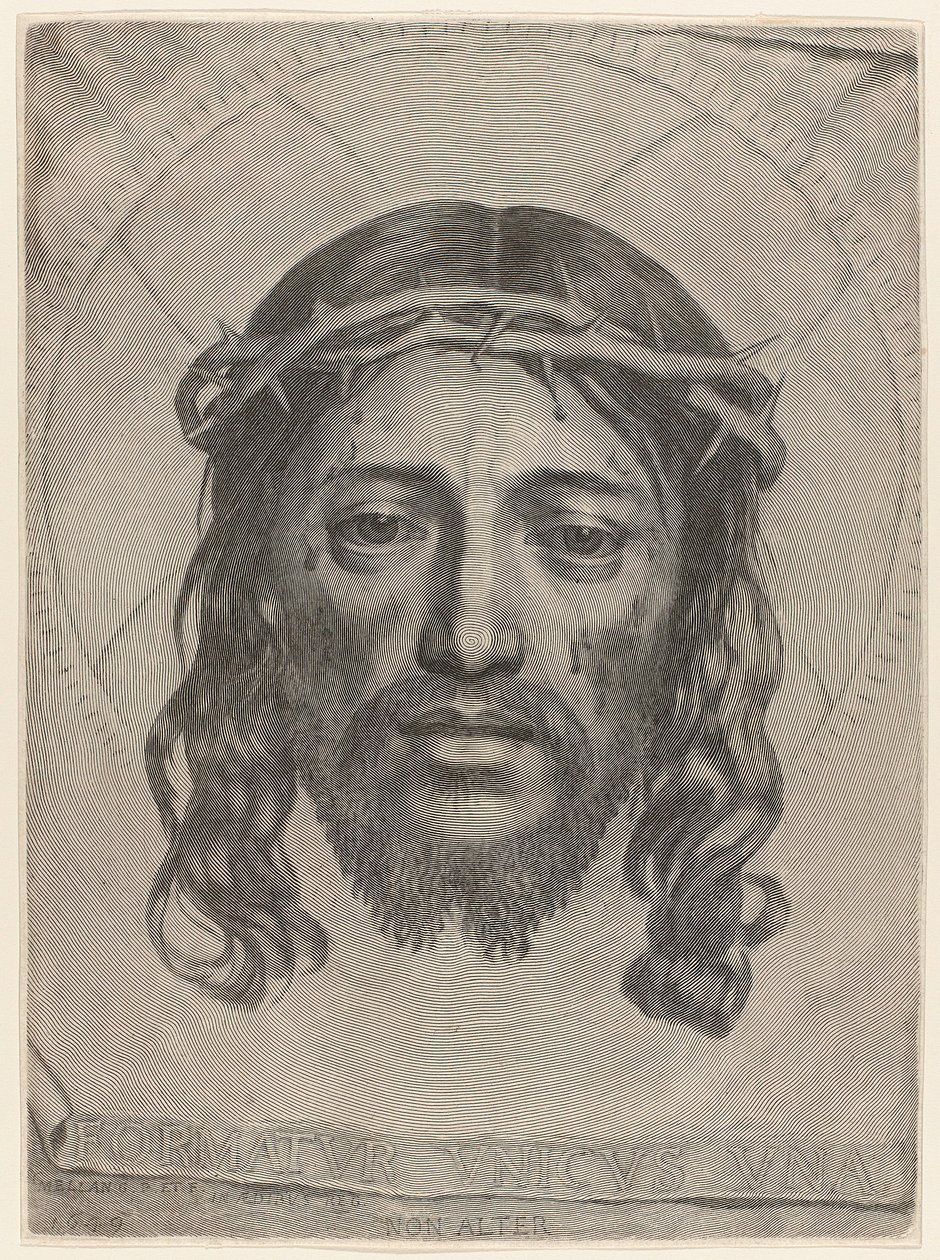 Kristova tvář od Claude Mellan