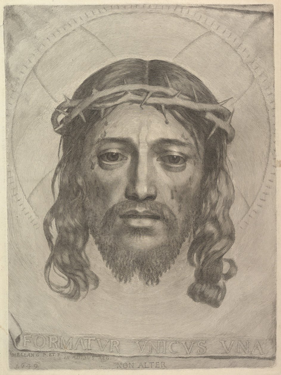 Kristova tvář na plátně sv. Veroniky, 1649. od Claude Mellan