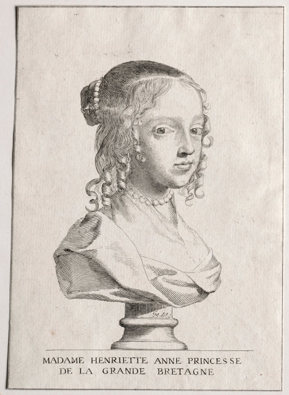 Henriette-Marie dAngleterre, vévodkyně dOrleans. od Claude Mellan