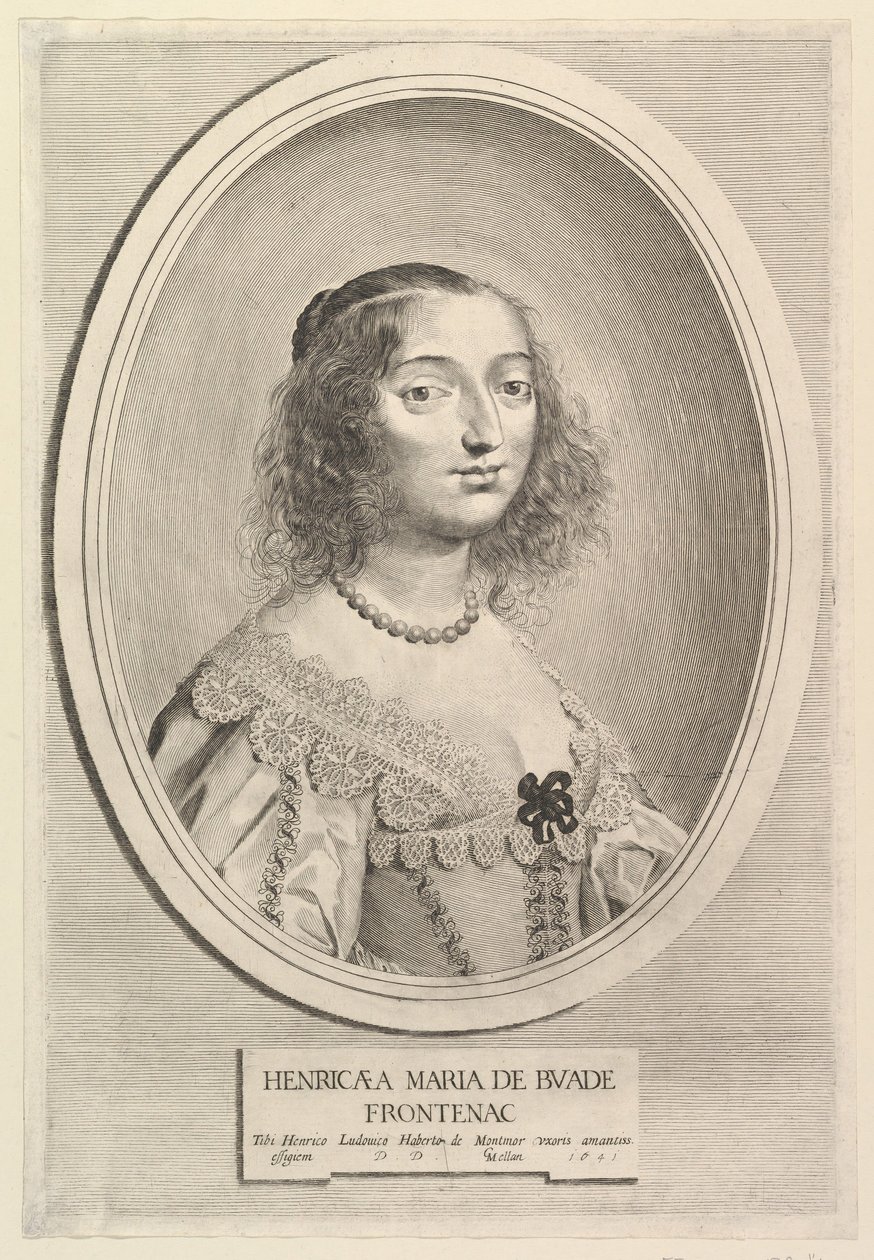 Henriette-Marie de Buade-Frontenac, 1641. od Claude Mellan