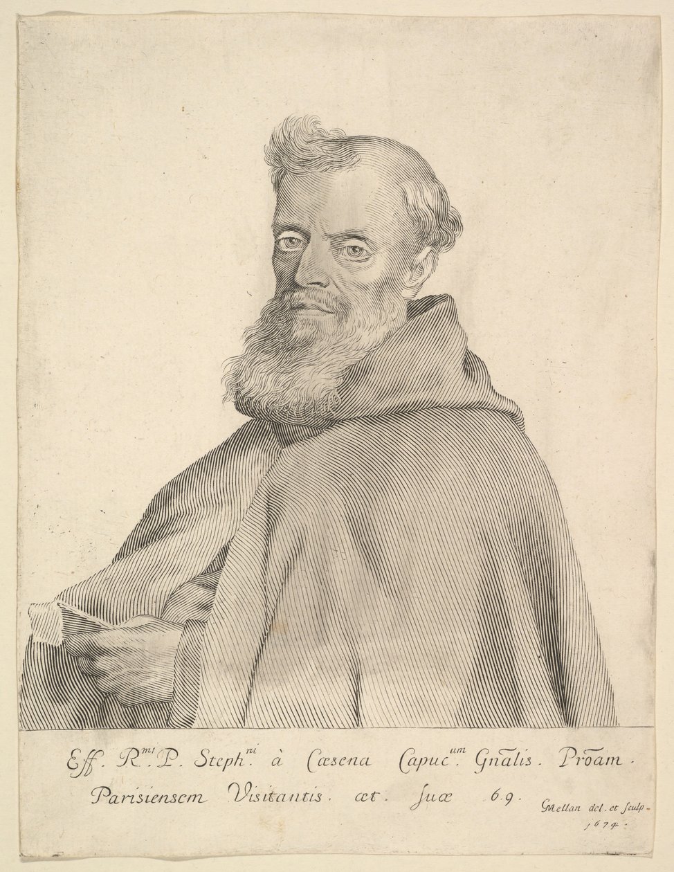 Otec Štěpán z Ceseny, 1674. od Claude Mellan