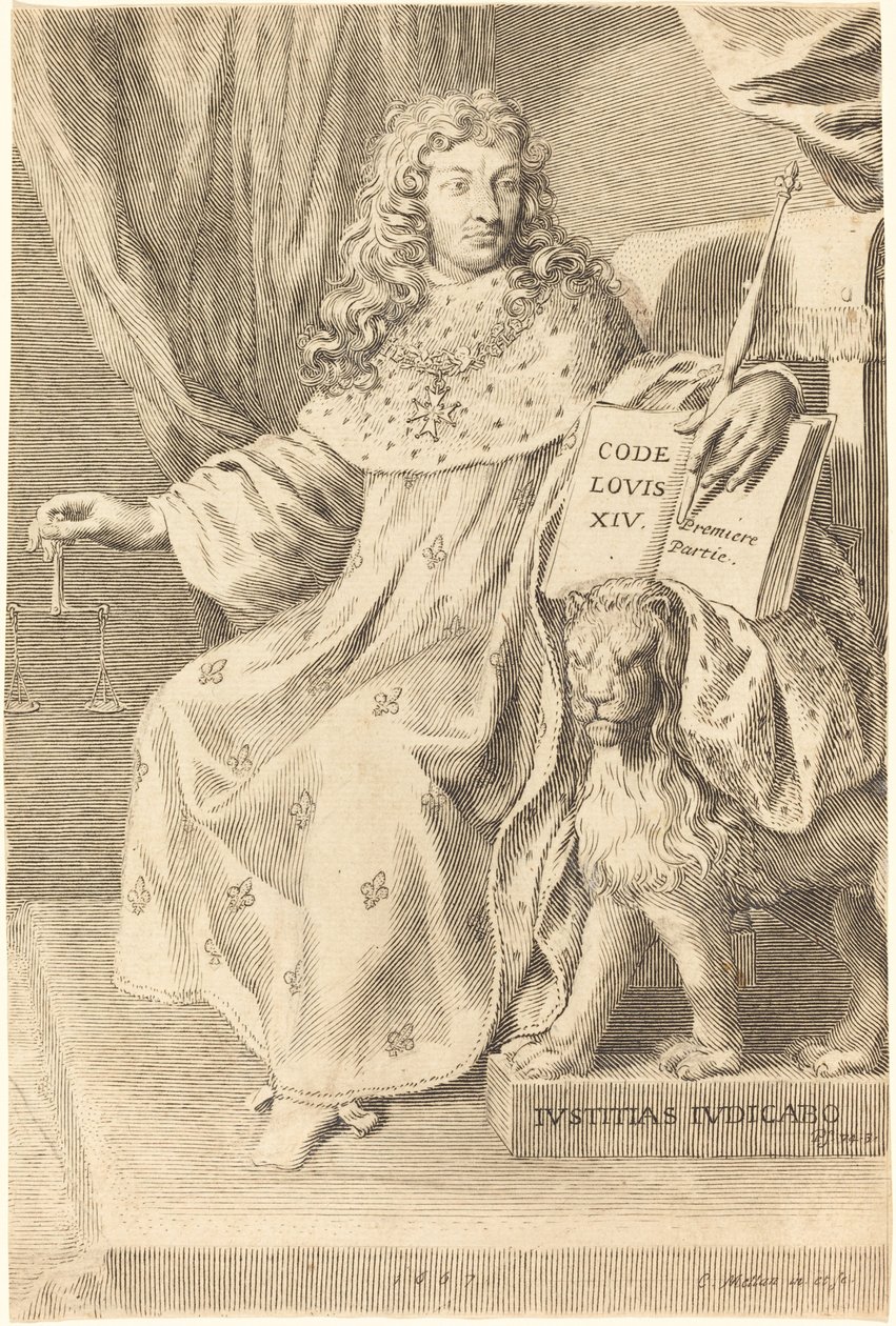 Ludvík XIV od Claude Mellan