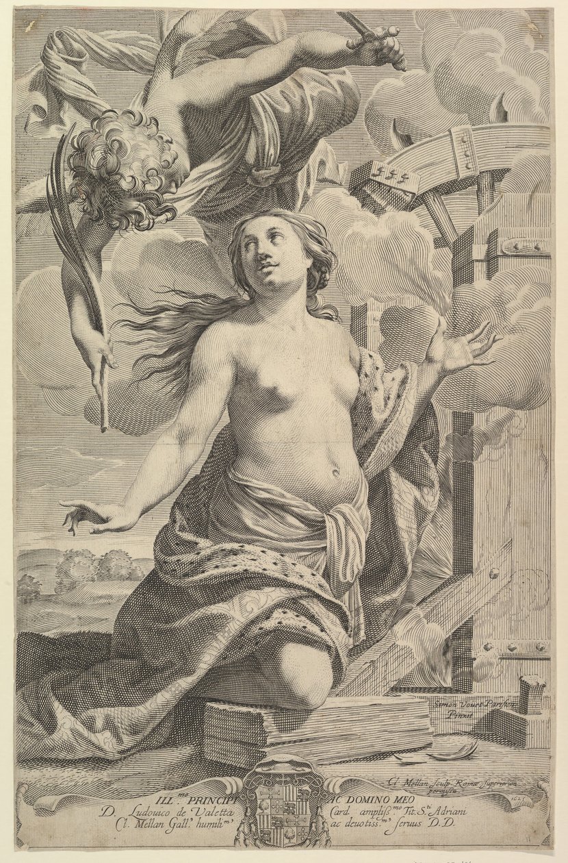 Umučení svaté Kateřiny, 1625. od Claude Mellan