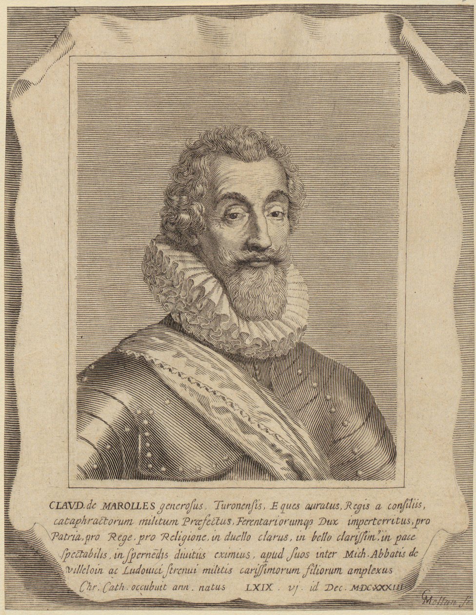 Portrét Clauda de Marolles od Claude Mellan