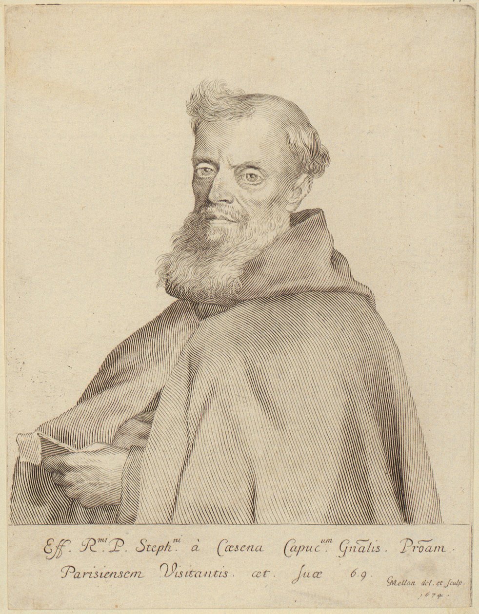 Portrét Étienna da Cesena od Claude Mellan
