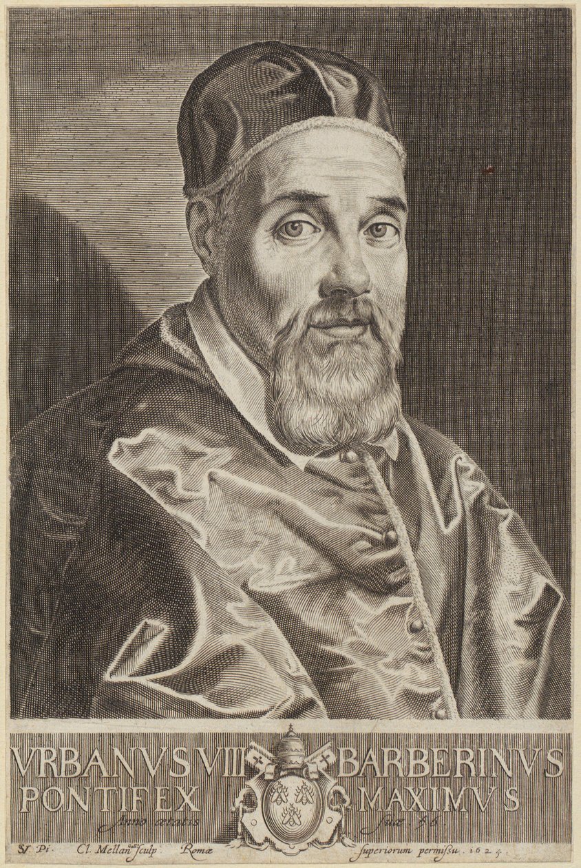 Portrét papeže Urbana VIII. od Claude Mellan
