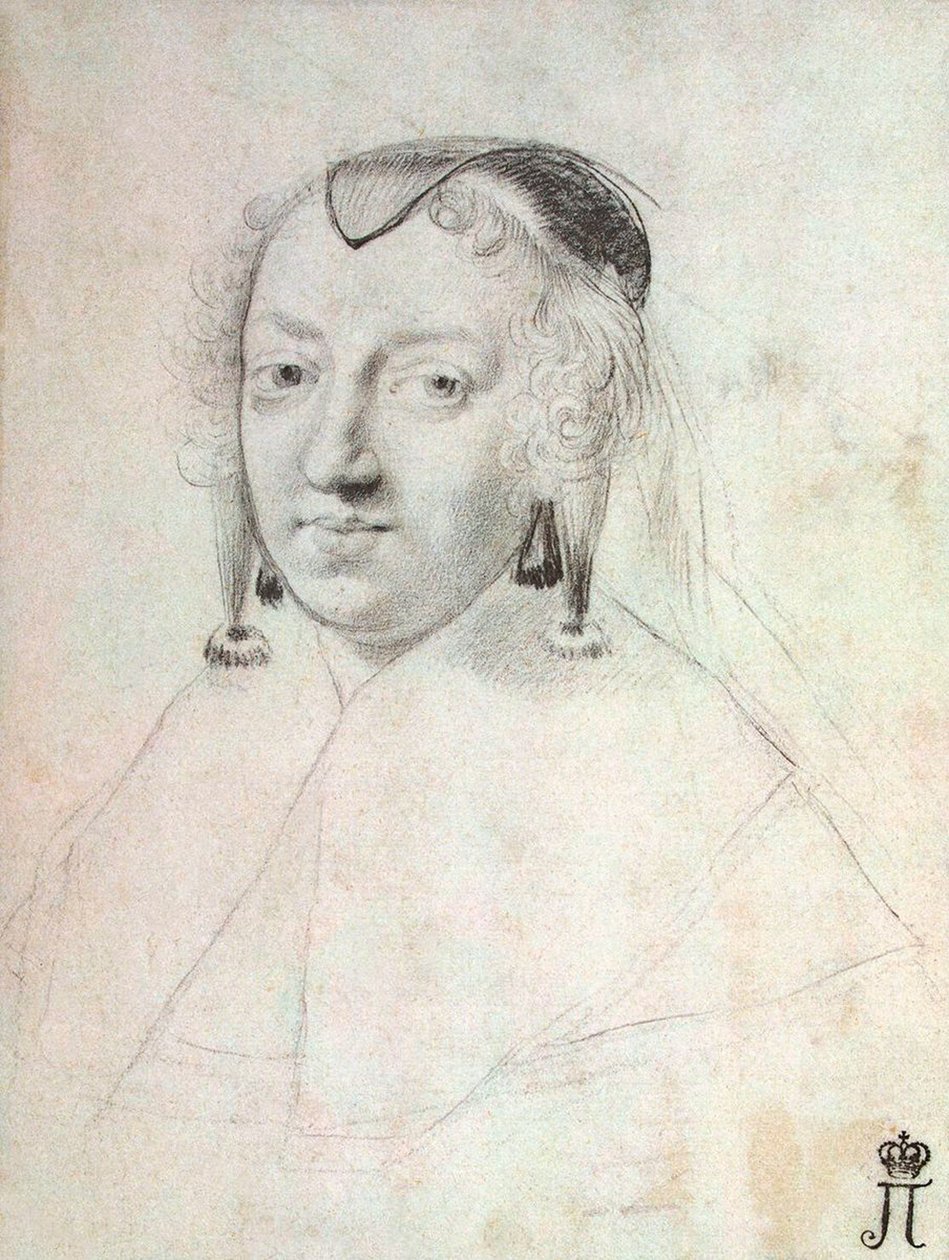 Portrét Anny Rakouské 1601-1666, před rokem 1643. od Claude Mellan