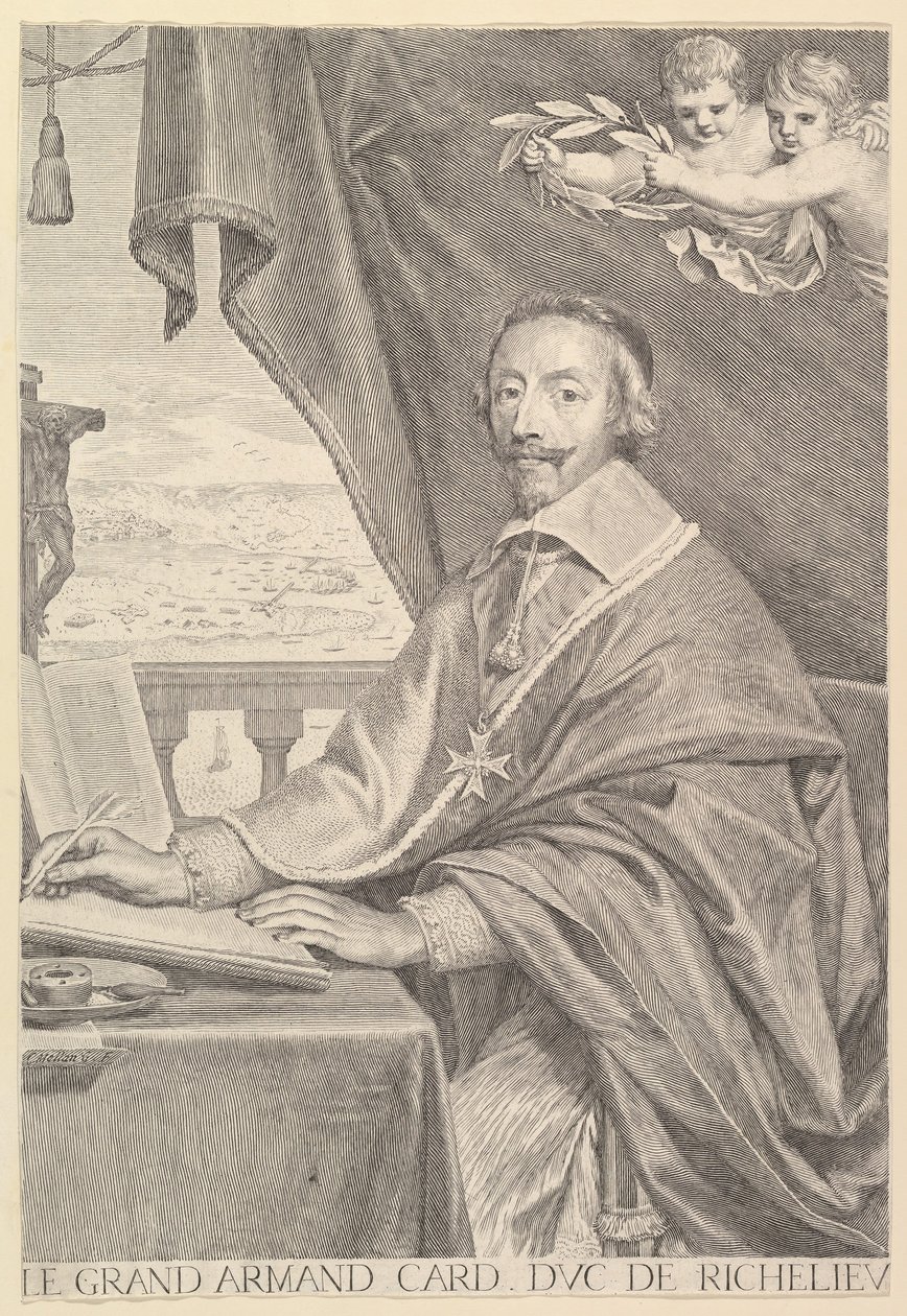 Portrét kardinála Richelieu, 1651. od Claude Mellan