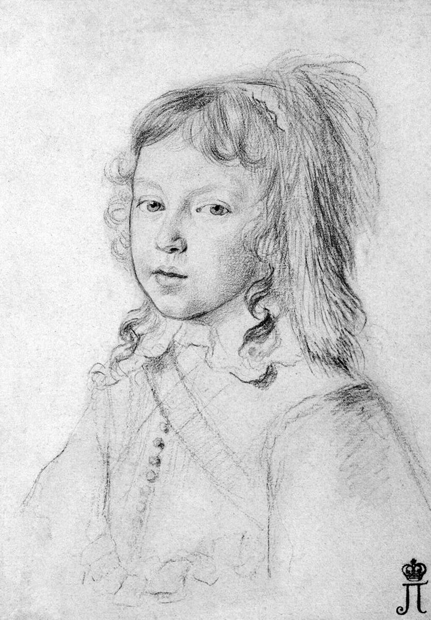 Portrét krále Ludvíka XIV. 1638–1715 jako dítě, 1644. od Claude Mellan