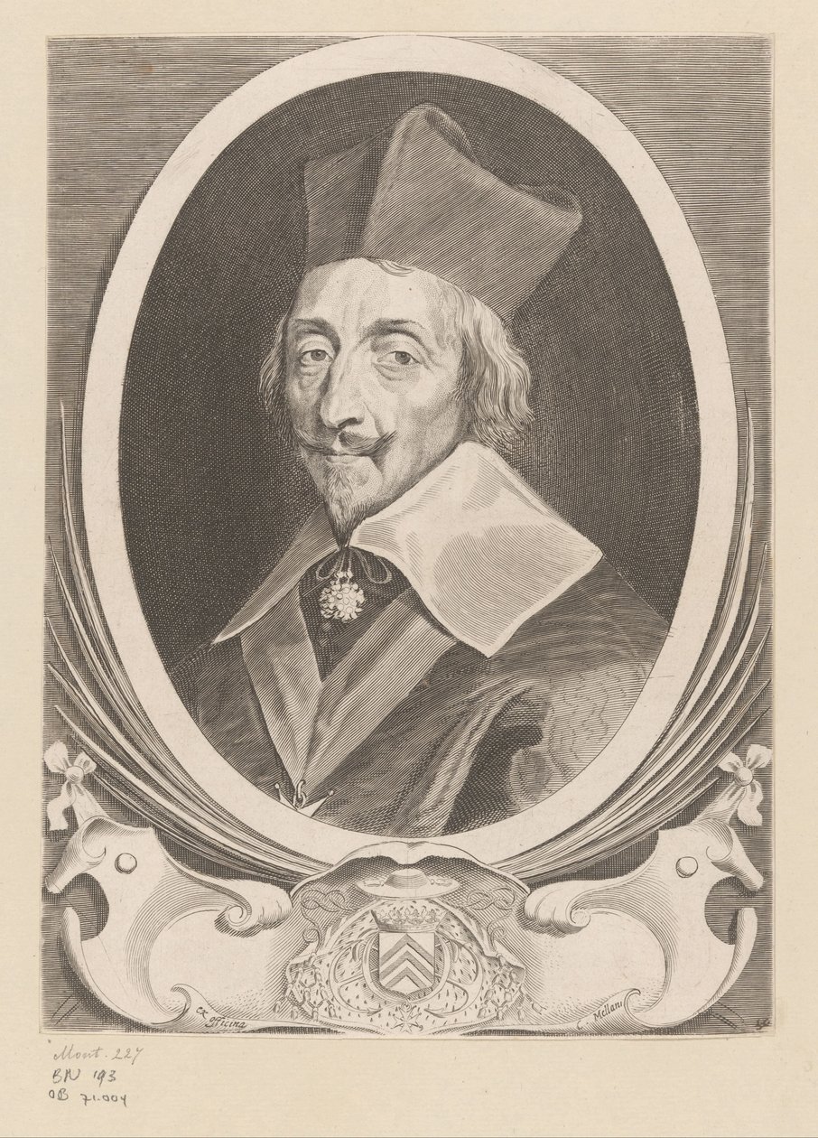 Portrét Armanda-Jeana du Plessis, kardinála de Richelieu od Claude Mellan