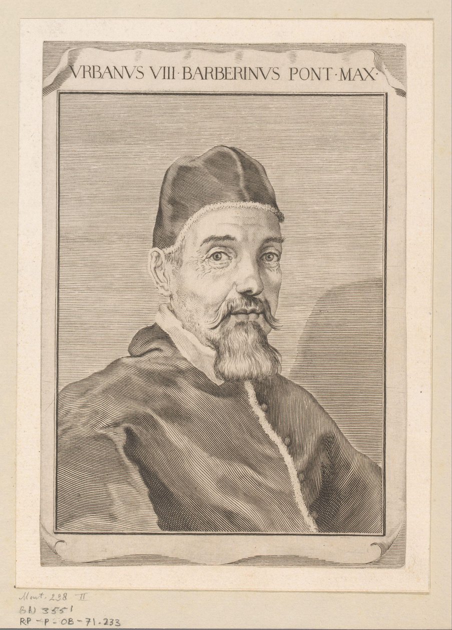 Portrét van Urbana VIII od Claude Mellan