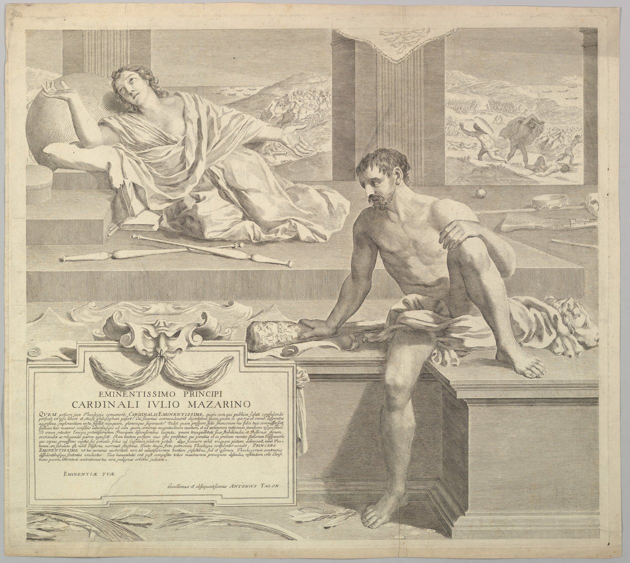 Teologická teze Antoina Talona, 1648. od Claude Mellan