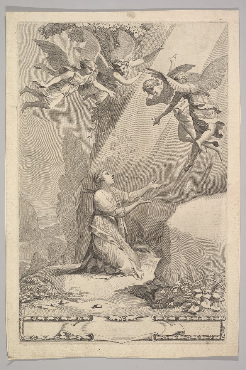Titulní strana pro François de Sales, Úvod do zbožného života, 1641. od Claude Mellan