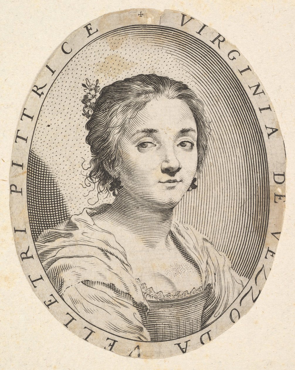 Virginia da Vezzo, manželka Simona Voueta, 1626. od Claude Mellan