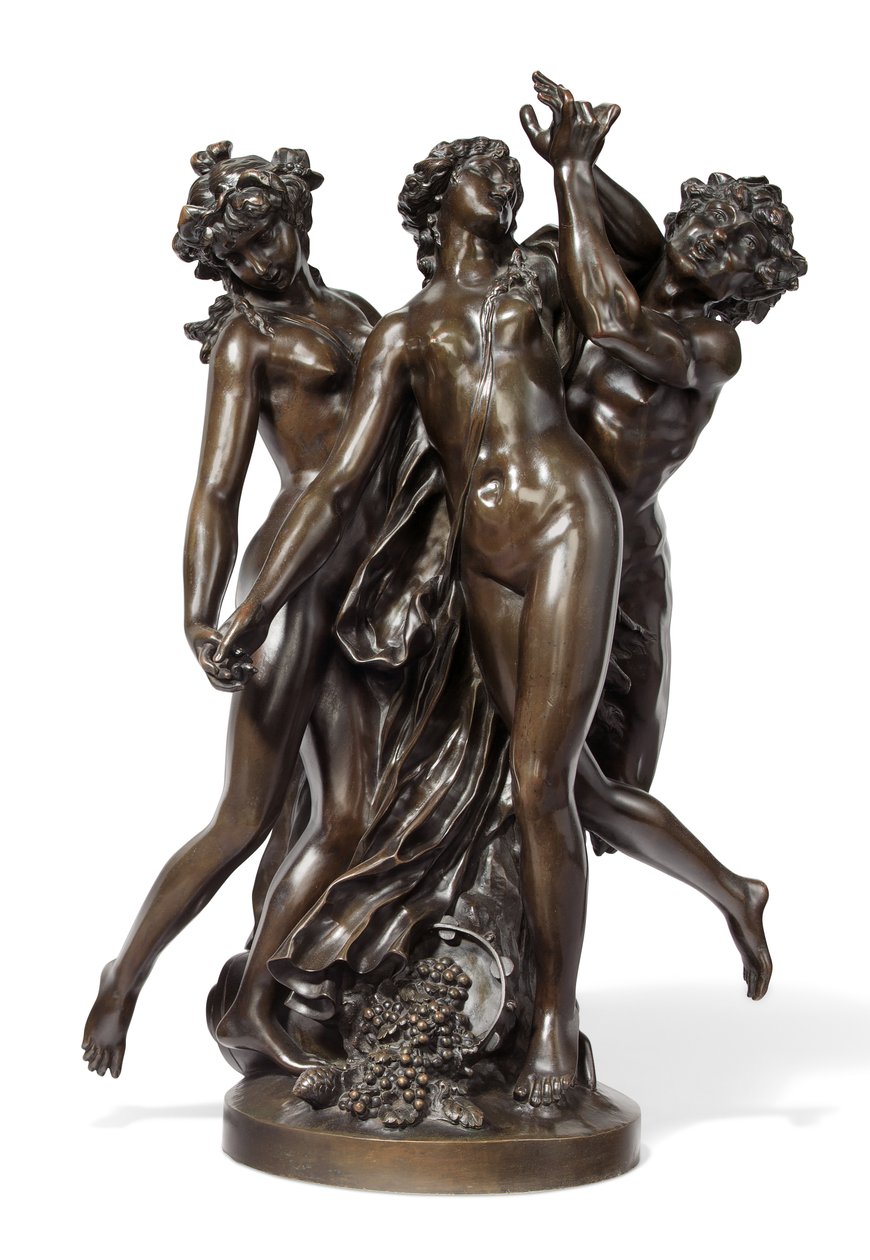 Tři grácie, kolem roku 1860 (bronz) od Claude Michel (after) Clodion