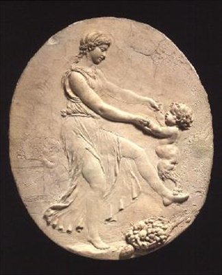 Bacchante a malý satyr od Claude Michel Clodion
