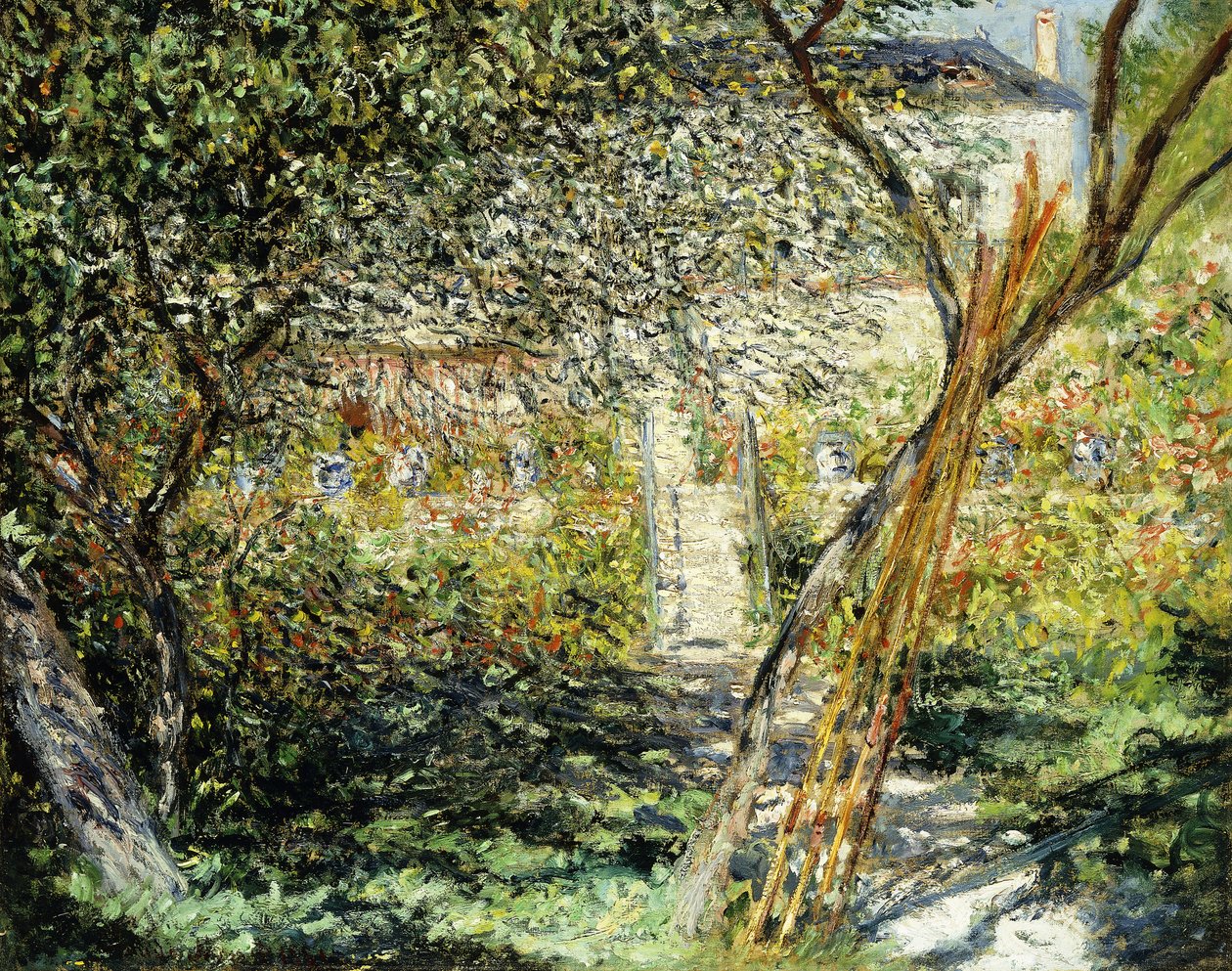 Zahrada ve Vetheuil; Le Jardin de Vetheuil, 1881 od Claude Monet